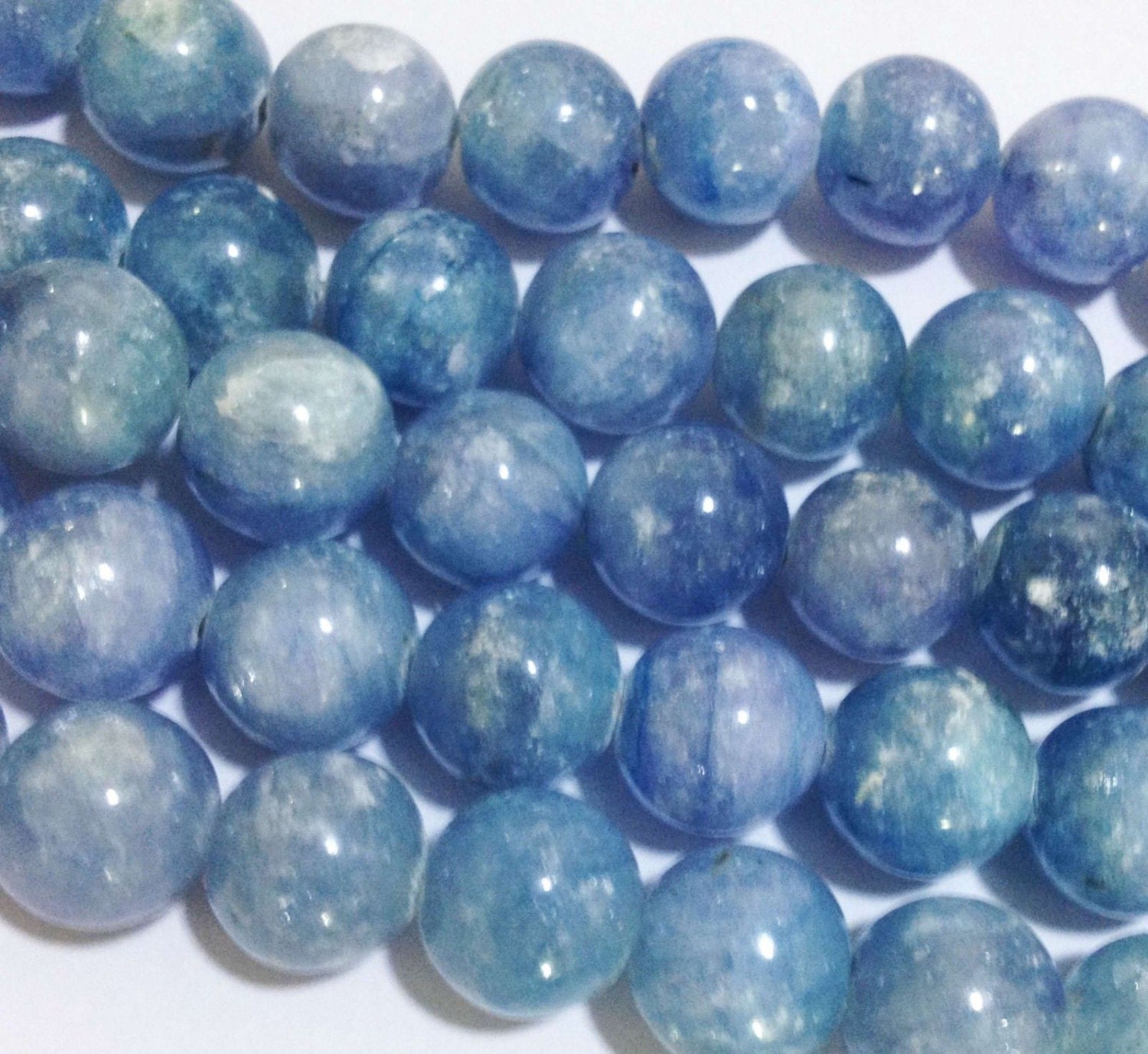 12mm Natural Celestite Round Gemstone Loose Bead 4pc