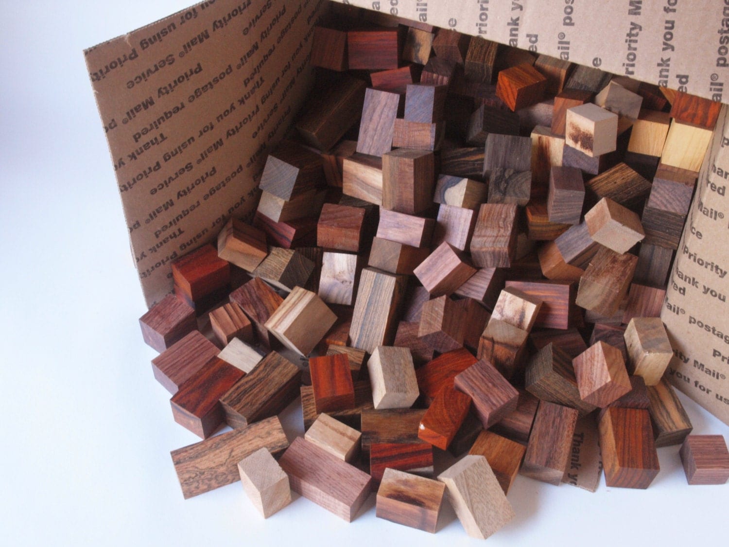 Exotic Wood Scraps 250pc. Mix