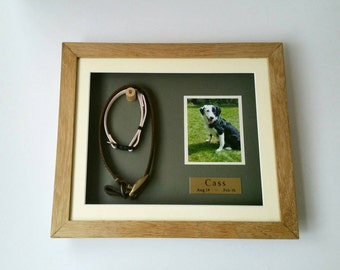 Pet Memorial Frame, Personalised Dog Frame, Cat Keepsake, Oak Pet Frame, Personalized Pet Keepsake, Shadow Box
