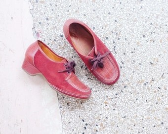 Vintage suede flats hippie shoes EUR 38,5