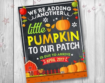Pumpkin Pregnancy Announcement Chalkboard, Fall Pregnancy Announcement Sign, Autumn Pregnancy Reveal, Fall Pregnancy Photo Prop