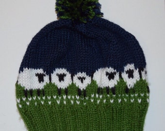 Custom Colors Adult Knitted Sheep Winter Hat