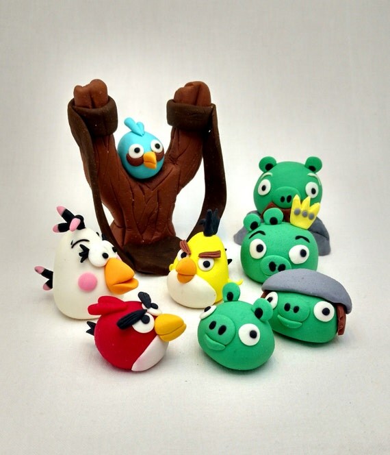 Angry Birds Fondant Cake Topper Set
