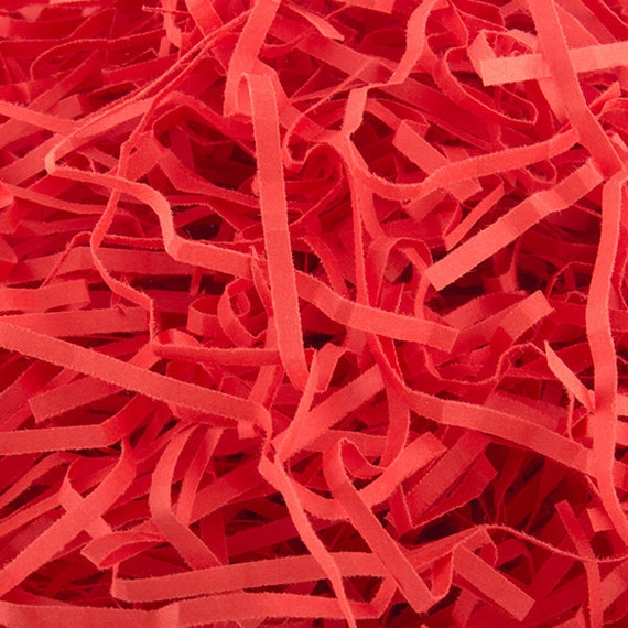 Coral Red Shredded Paper 16 oz Paper Shred by Paperfiller