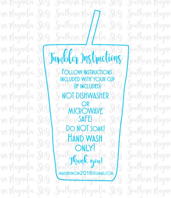 etsy tumblers on Cup Card and Care  Print File Cut  Instructions Tumbler