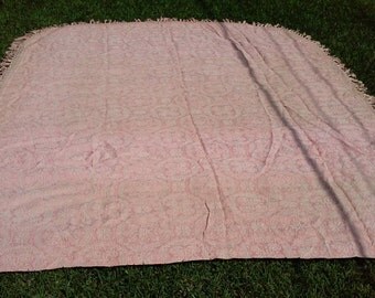 Pink Decorative Full Size Fringed Bedspread Belissimo Collection Italy by Sears
