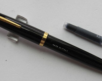 Waterman Fountain Pen Mint Cartridge Pen, Italy GFT Clip and Trim w15294 (takes A.T. Cross Refill) Vintage Fountain Pen Vintage Waterman Pen