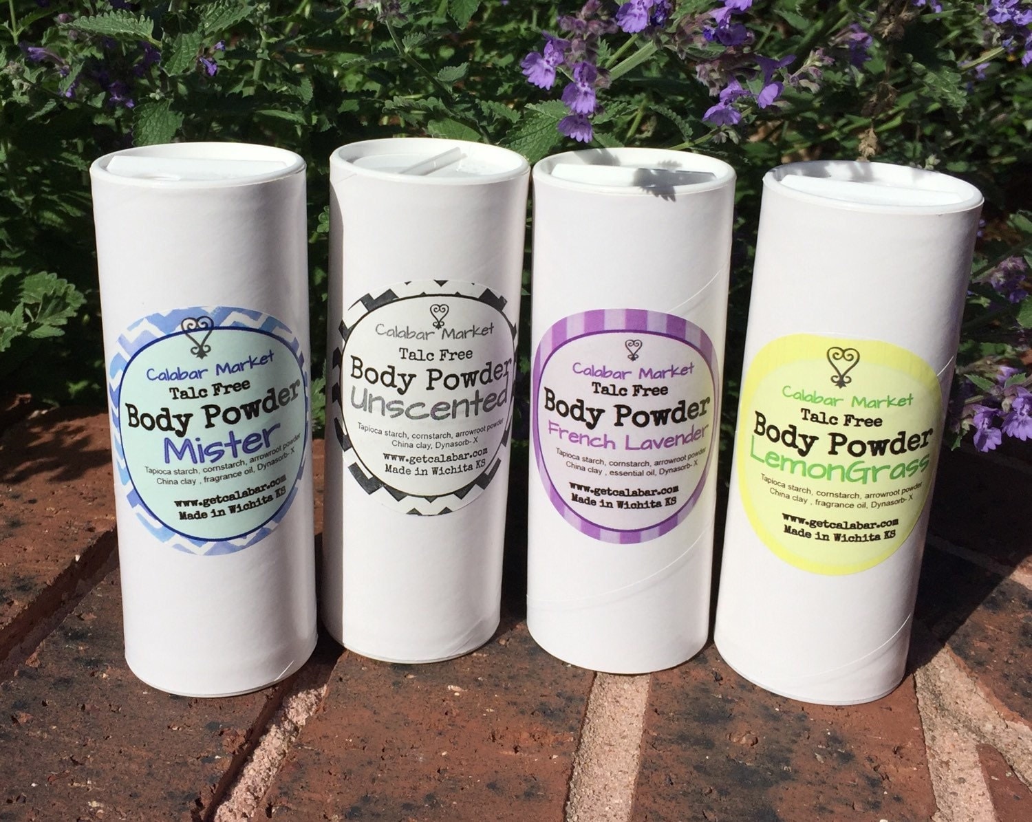 Talc free body powder bath dusting powder 4 oz