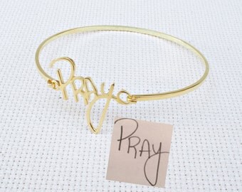 20% SALE Signature Bracelet - Personalized Handwriting Bracelet - Personalized Signature Bracelet - Personalized Bangle Bracelet-Mother gift