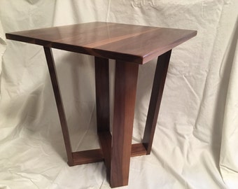 Modern Walnut End Table