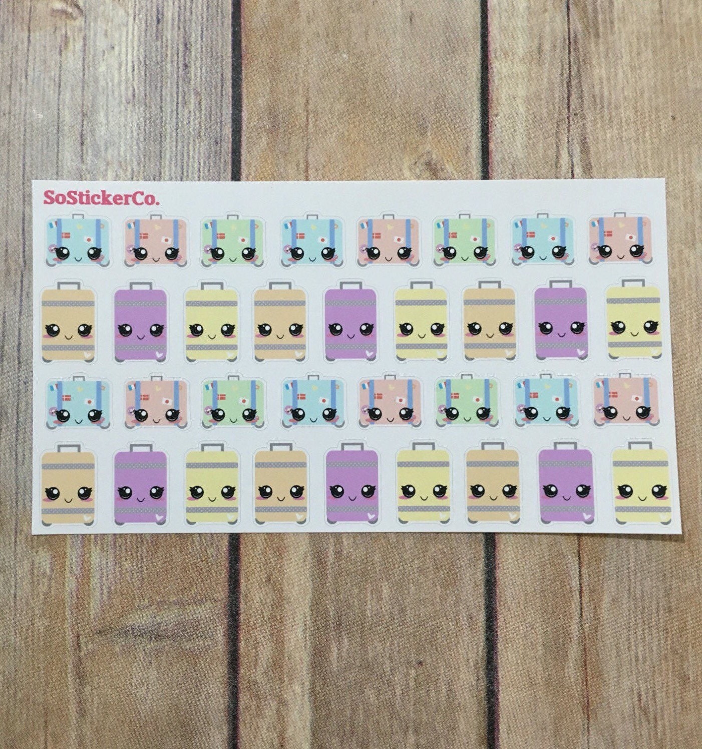 Kawaii Suitcases Cute Suitcase Stickers Travel Stickers Jet