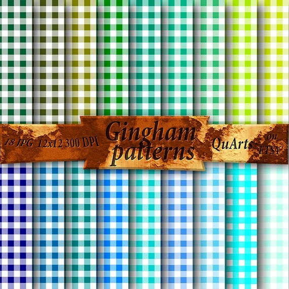 Gingham Digital Paper Gingham Seamless Patterns gingham digital paper gingham seamless patterns