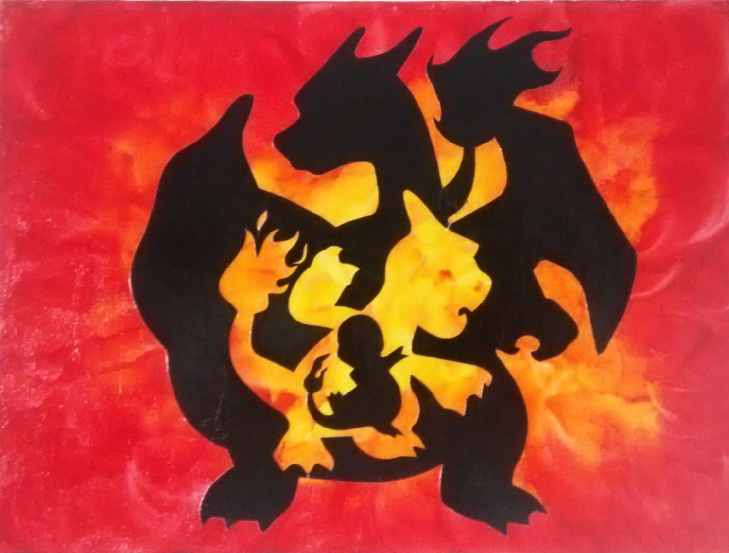 Pokemon Art Melted Crayon Art Silhouettes Abstract Art