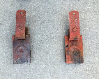Original Antique Barn Door Hardware - Rollers & Track / Rail