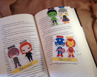 avengers bookmark etsy