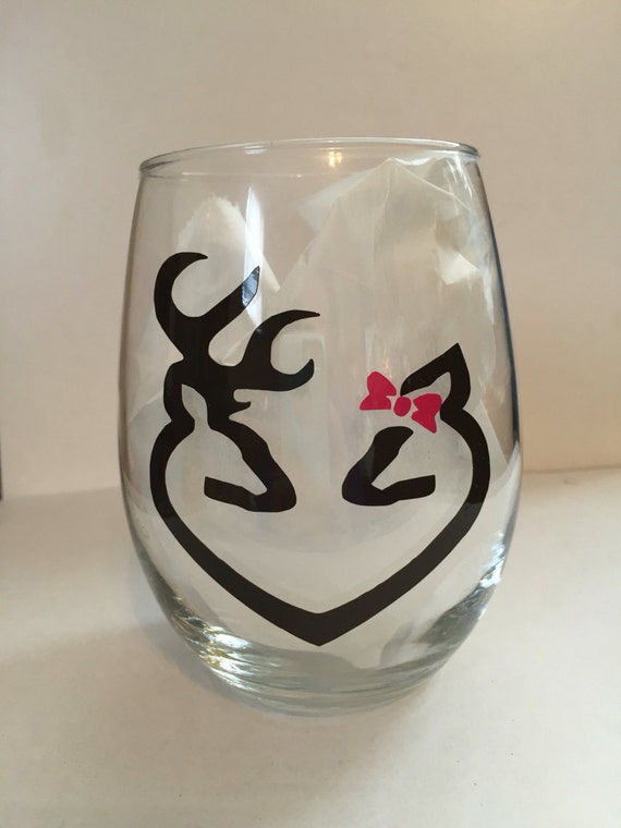 Items similar to Deer Head Stemless Wine Glass deer wine glass
