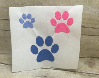 5 Sizes Paw Print Embroidery Design, Small Paw Print Embroidery Design