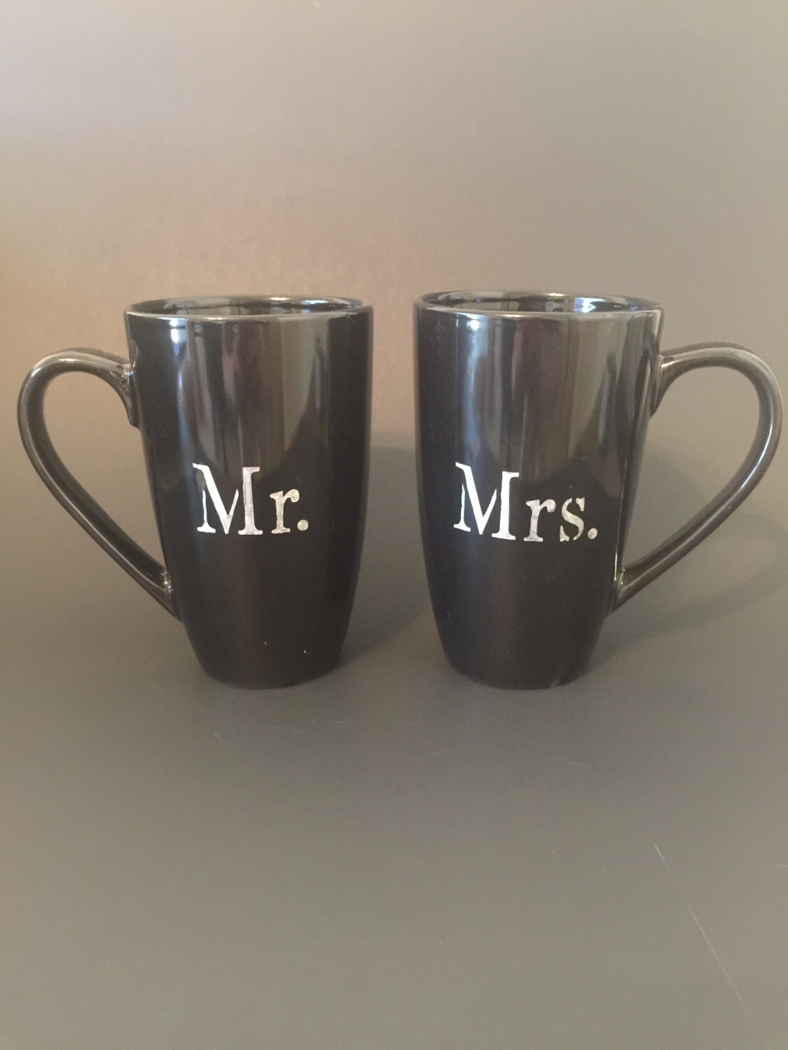Mr. & Mrs. custom made coffee mug set