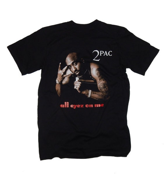 Tupac All Eyez On Me Black T Shirt 90s Hip Hop 