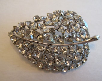 Gorgeous Huge Vintage Rhinestone Brooch