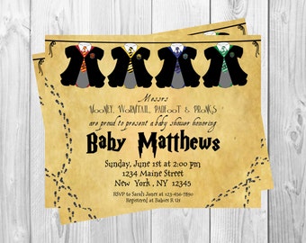 Harry Potter Onesie Baby Shower Invitation