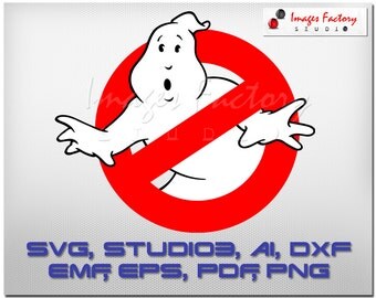 Ghostbusters, logo, cuttable Cricut Design Space, Silhouette, Digital Cut Files, Instant Download, svg dxf studio3 png pdf