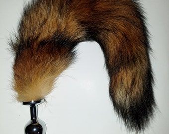 x rated girl with fox tail butt plug fucking