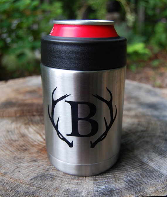 Yeti Rambler Colster or RTIC Can Custom Engraved Antler