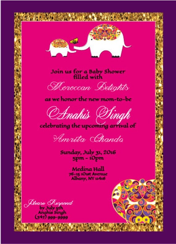 Moroccan Baby Shower Invitations 6