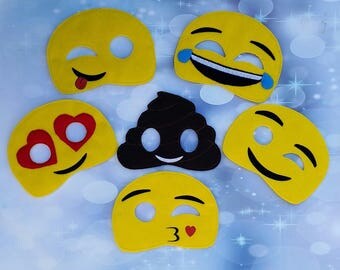 Emoji Dress Up Mask, Party Favor, Pretend Play, Costume, Cosplay - Ready to Ship