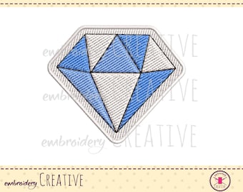 Diamond embroidery design for patch