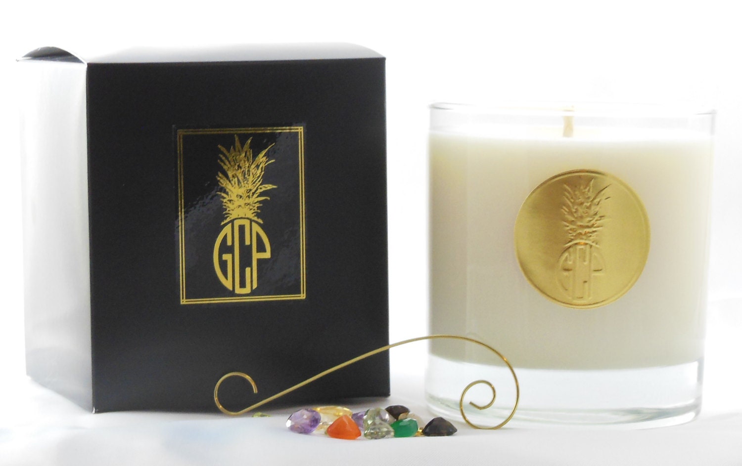 Adorned Gemstone Candle