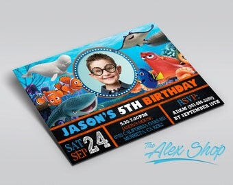 Finding Dory, Finding Dory invitation, Finding Dory birthday, Finding Dory birthday inivtation, Finding Dory party, birthday invitation