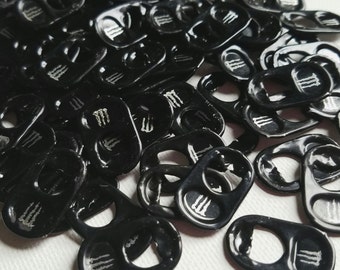 25 Monster Energy Tabs black can tab bracelet tab keychain drink logo crafts jewelry embellishment supply earring pendant necklace pendant