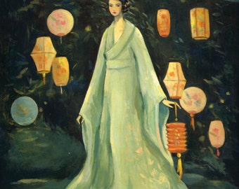 The Lantern Garden Print 8x10
