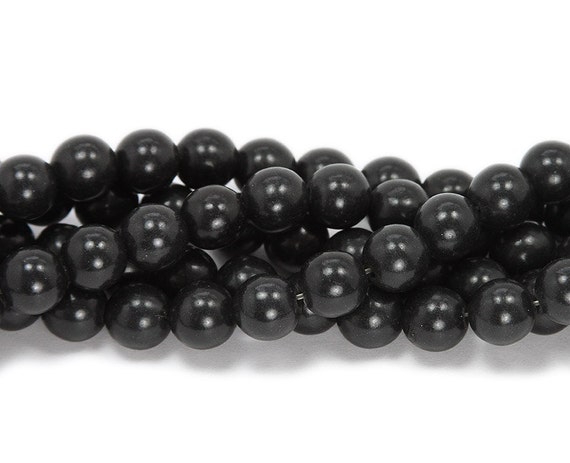 Black Howlite Round Gemstone Beads