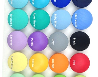 Hand Painted Solid Color Childrens Drawer Knobs Pulls Nursery Baby Knobs Dresser Knobs Colorful Knobs Wood Knobs Solid Color Drawer Knobs