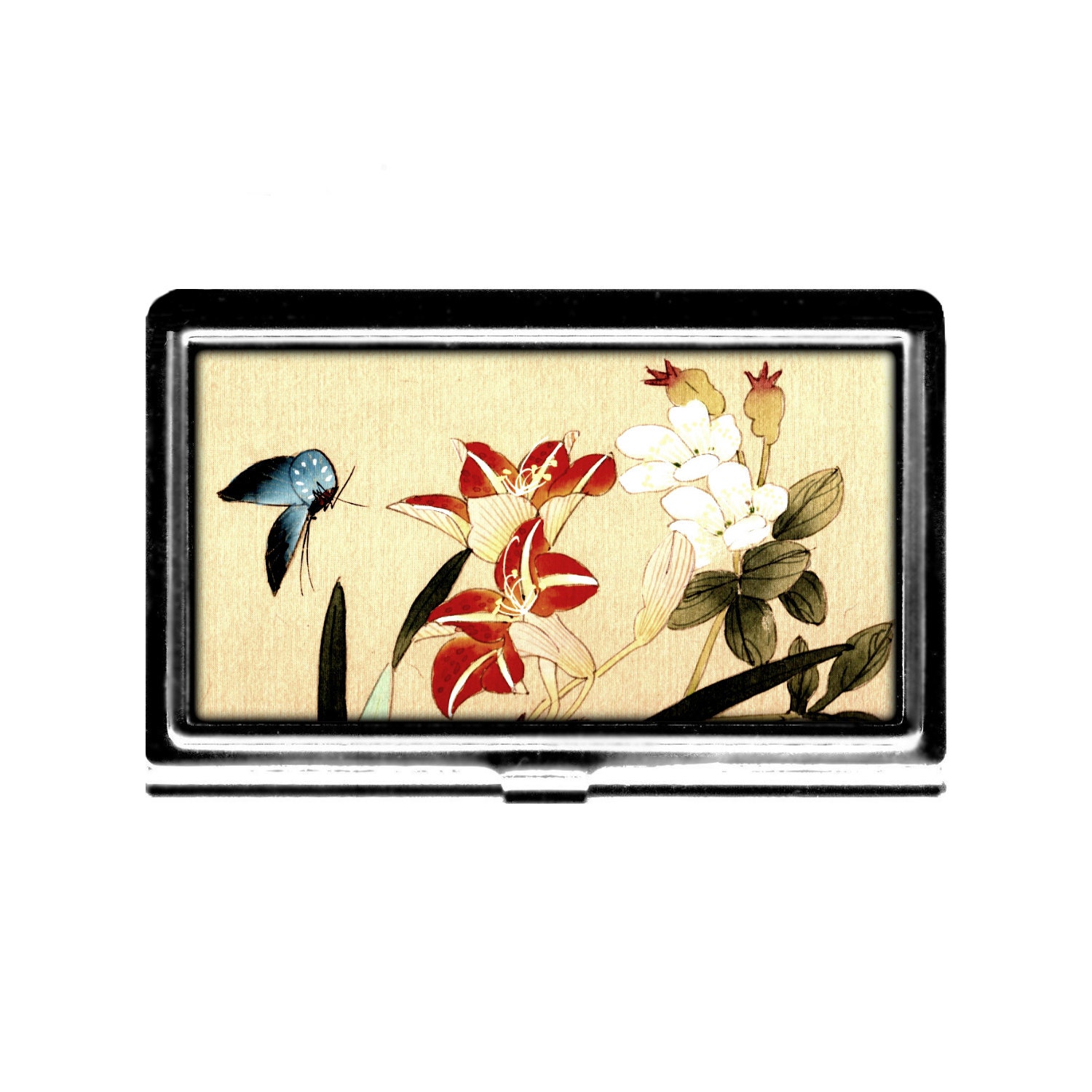 Japanese Art Business Card Case Credit Card Holder stainless