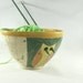 Large Pottery Yarn Bowl with owl, Gift for her, Knitter Gift, Ceramic knitting organizer Crochet Bowl, Colorado Pottery Aspen Tree Art 389