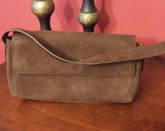 Vintage Bruno Magli handbag chocolate brown leather purse shoulder bag
