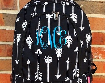 Arrow Backpack - Personalized Backpack - Monogrammed Backpack with Name or Initials of Your Choice