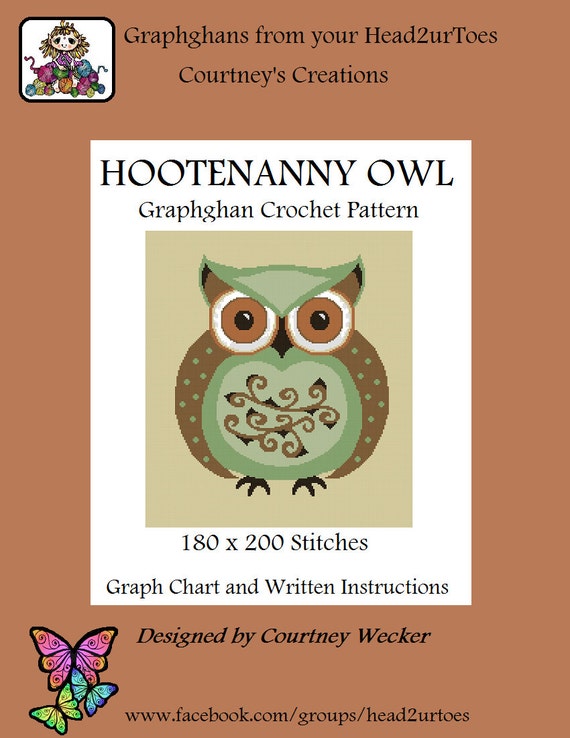 throw crochet owl pattern Etsy Hootenanny Pattern on Crochet Head2URToes by Graphghan Owl