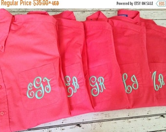 monogrammed oversized shirts