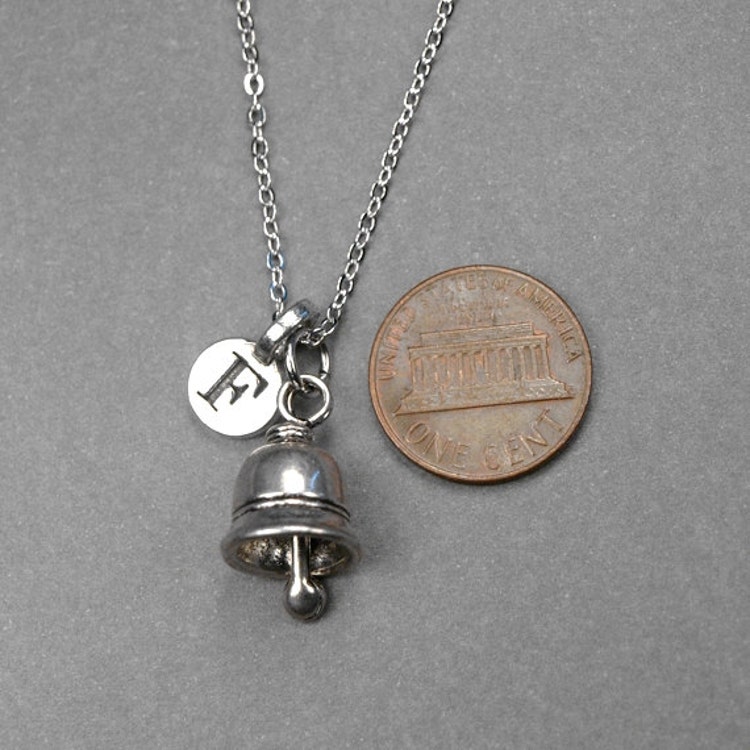 Bell necklace bell charm ringing bell charm by chrysdesignsjewelry