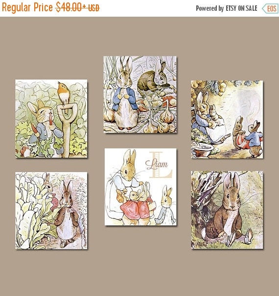 PETER RABBIT Wall Art Canvas or Prints Peter Rabbit by TRMdesign