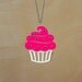 CLEARANCE SALE - Sparkle Cupcake Necklace - LARGE 2.5" - Acrylic Laser Cut Necklace (C.A.B. Fayre Original Design)