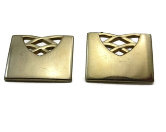 Swank Cufflinks - Mid Century Modern, Gold, Vintage Mens Accessories, 1960s