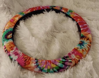 Mad About Mod * Tie Dye * Steering Wheel Cover * Seat Belt Cover