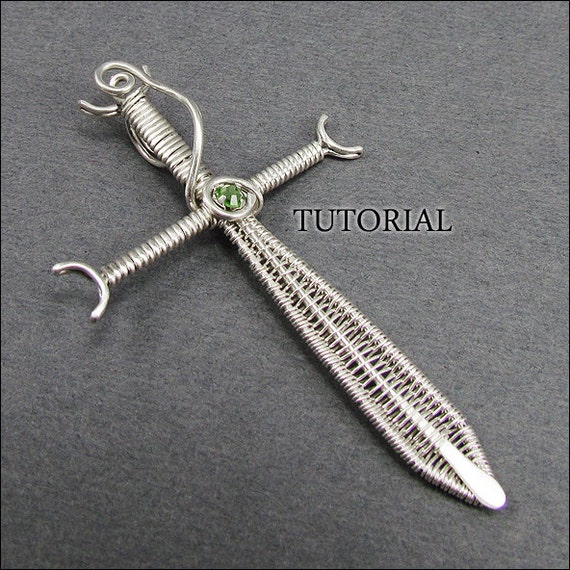 Sword Pendant Wire Woven Jewelry Tutorial by WireJewelryTutorials