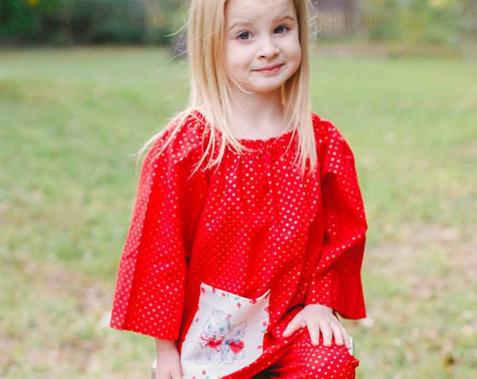 Toddler Girl Outfits - Valentines Day Outfit - Ruffle Pants - Valentines Outfit - Toddler Girl Clothes - Red Pink - Little Girls - 2t to 10